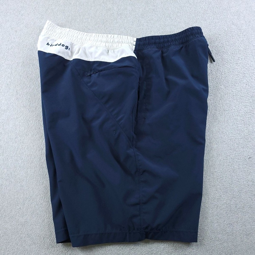 Birddogs Shorts Mens 2XL Blue White Boomstick Athletic Lined Stretch Drawstring - Picture 3 of 12